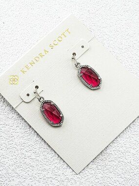 Kendra Scott Red Glass Earrings